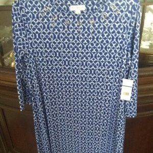 Kim Rogers® Petite 3/4 Sleeve Textured Dress